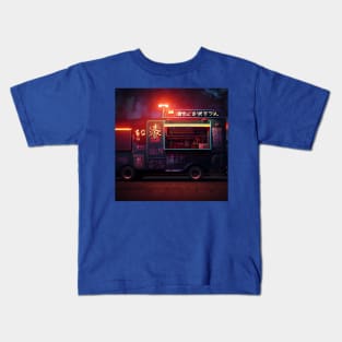 Cyberpunk Tokyo Ramen Food Truck Kids T-Shirt